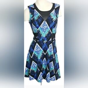 Material Girl black and blue dress size x-small